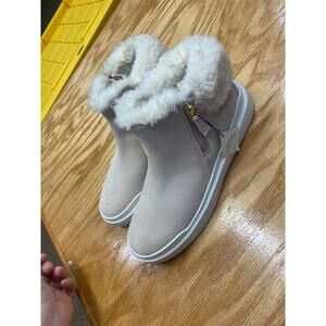 Cole Haan Grandpro Rally W20169 Women's Faux-Shearling Hiking Bootie 7B S17